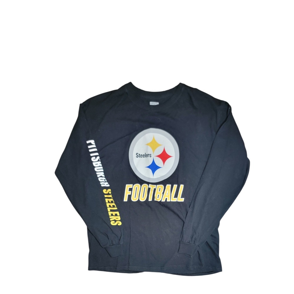 Junk Food Pittsburgh Steelers Shirt Mens L Black Excellent Long Sleeve‎ Graphic